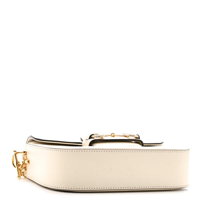 Gucci Azalea Calfskin Mini Crystal Horsebit 1955 Shoulder Bag Mystic White 4 of 10