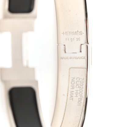 Hermes Matte Enamel Narrow Clic Clac HH Bracelet GM Black 4 of 6