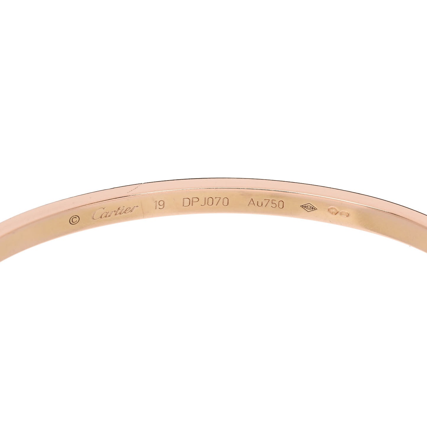18K Pink Gold Small LOVE Bracelet 19