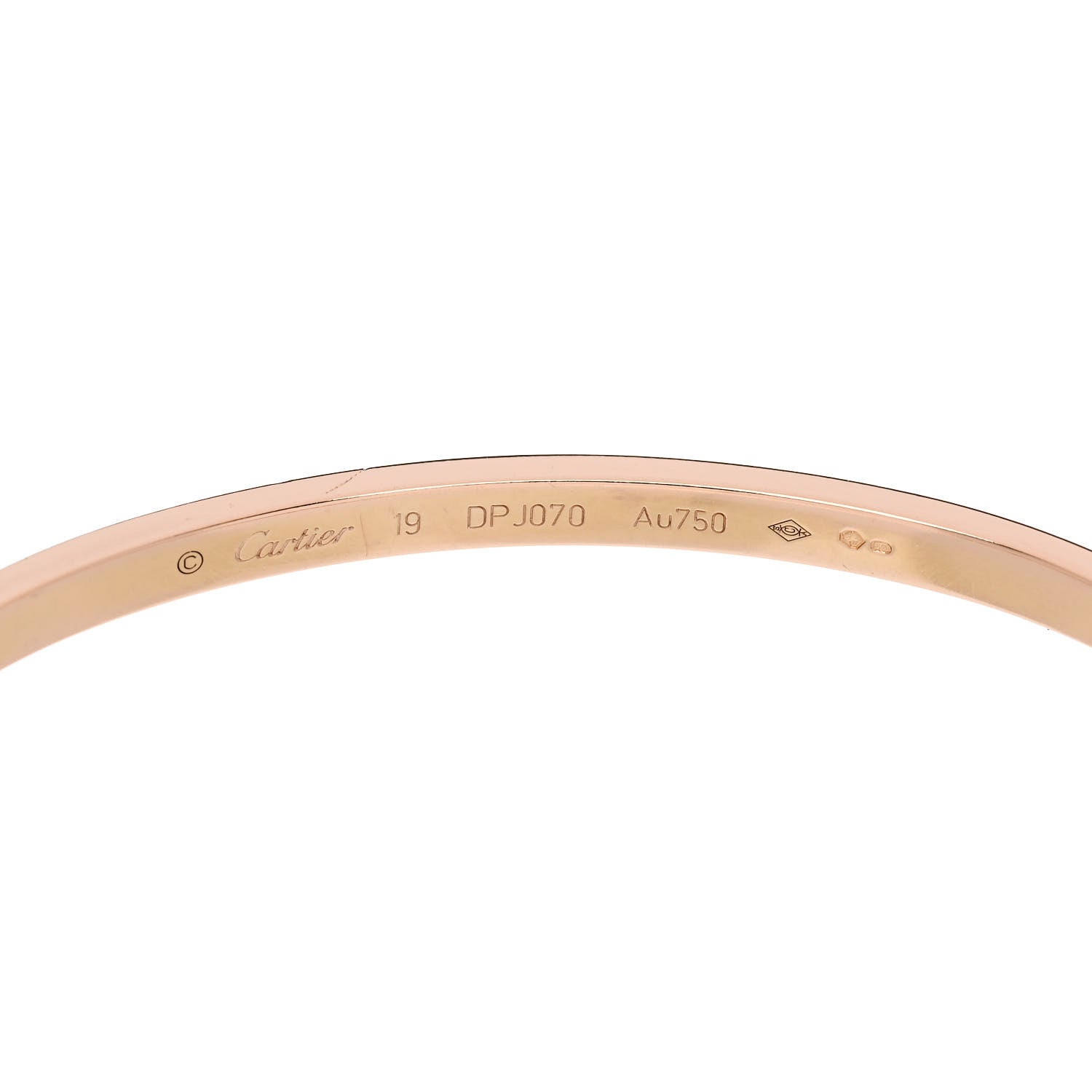 Cartier 18K Pink Gold Small LOVE Bracelet 19 5 of 6