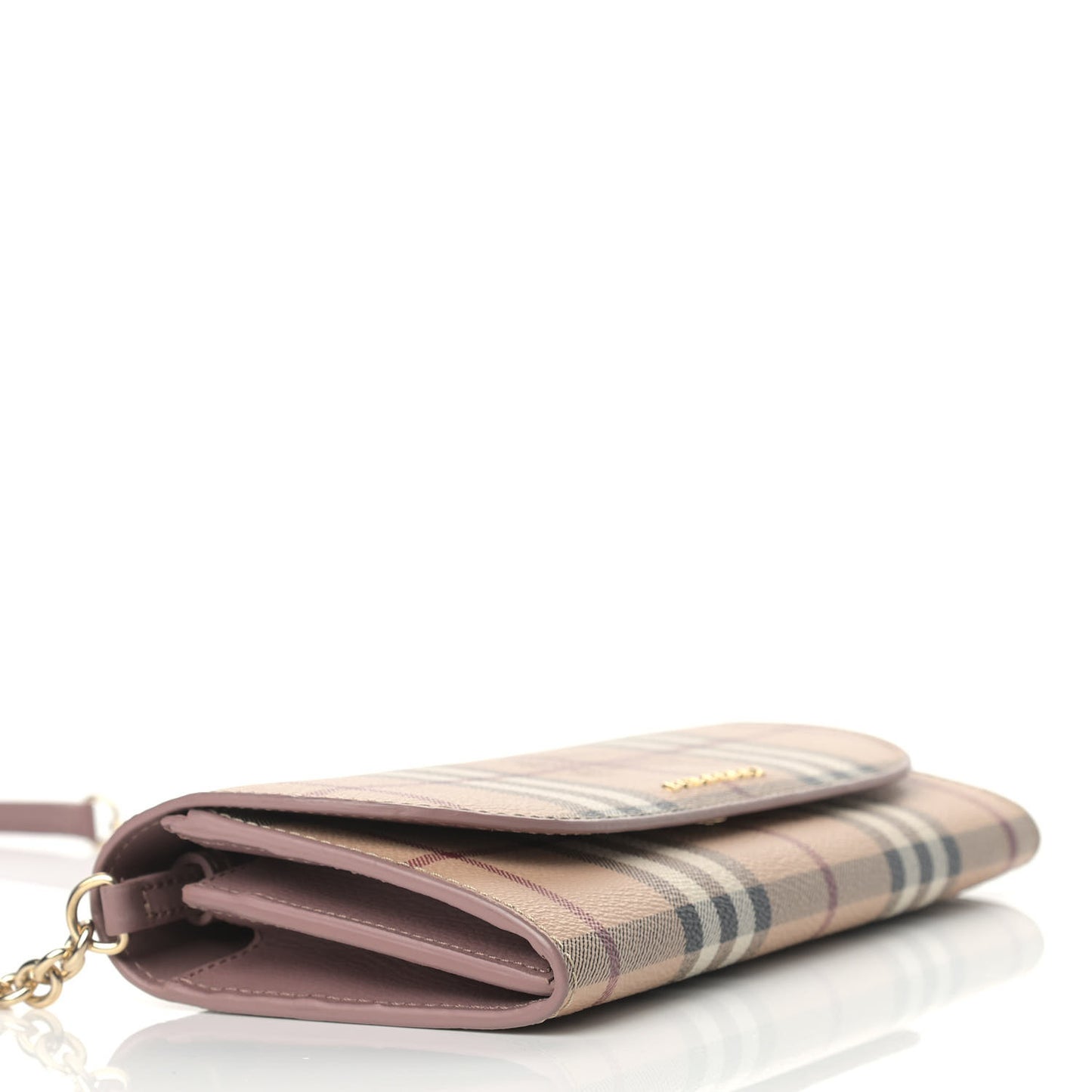 Haymarket Check Henley Wallet On Chain Dusty Pink