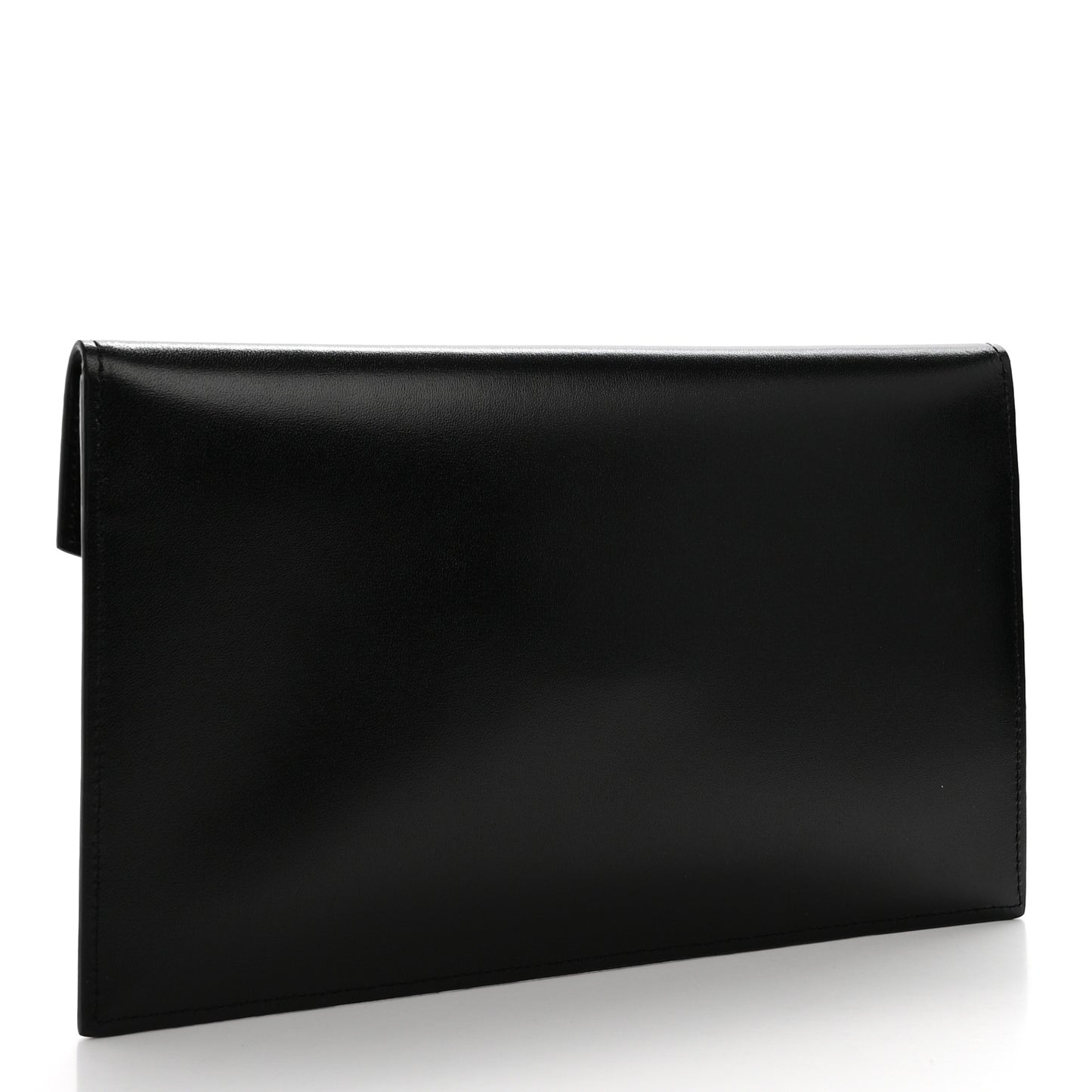 Smooth Shiny Calfskin Uptown Pouch Black