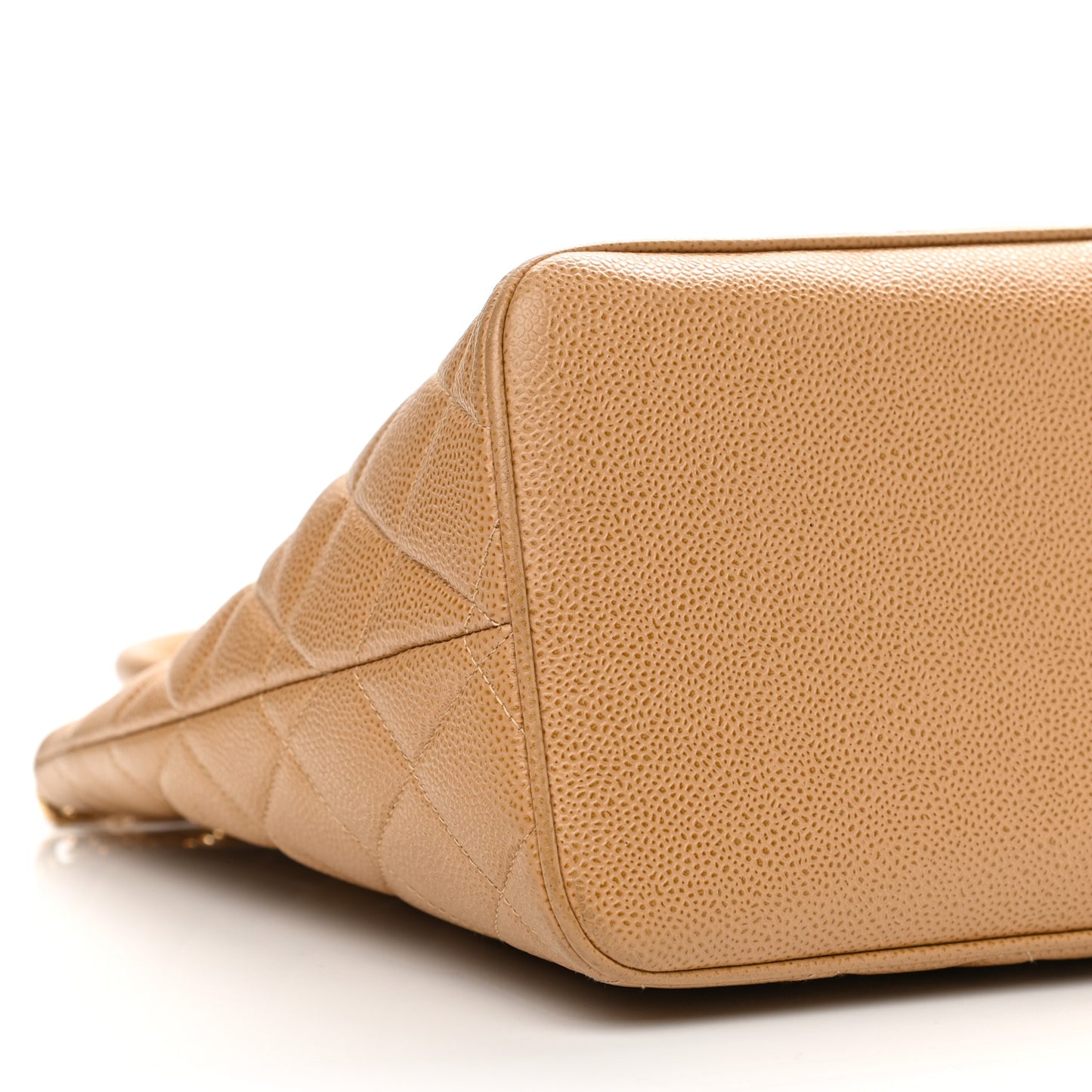 Caviar Medallion CC Tote Dark Beige