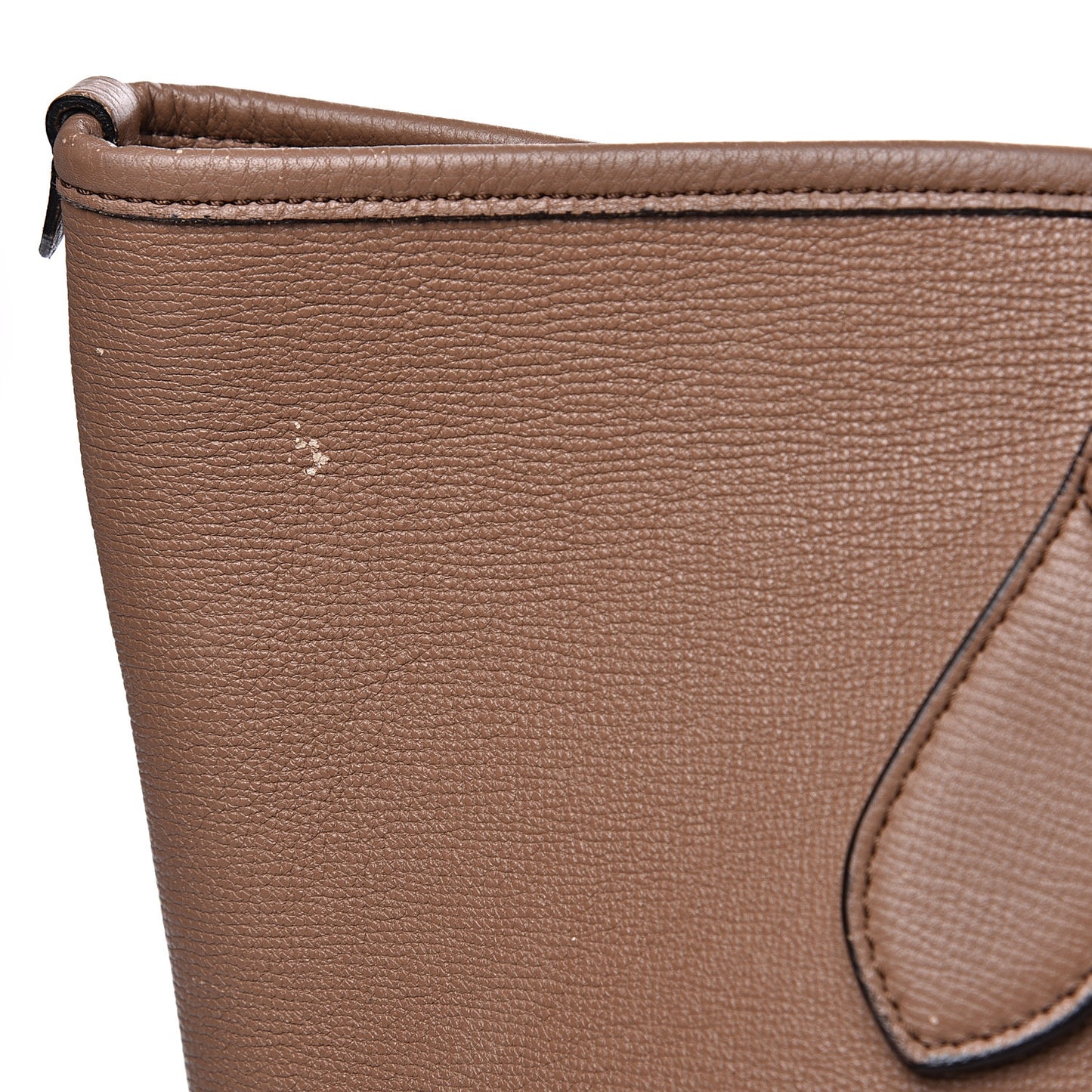 Grainy Calfskin Medium Honeybrook Tote Dark Sand