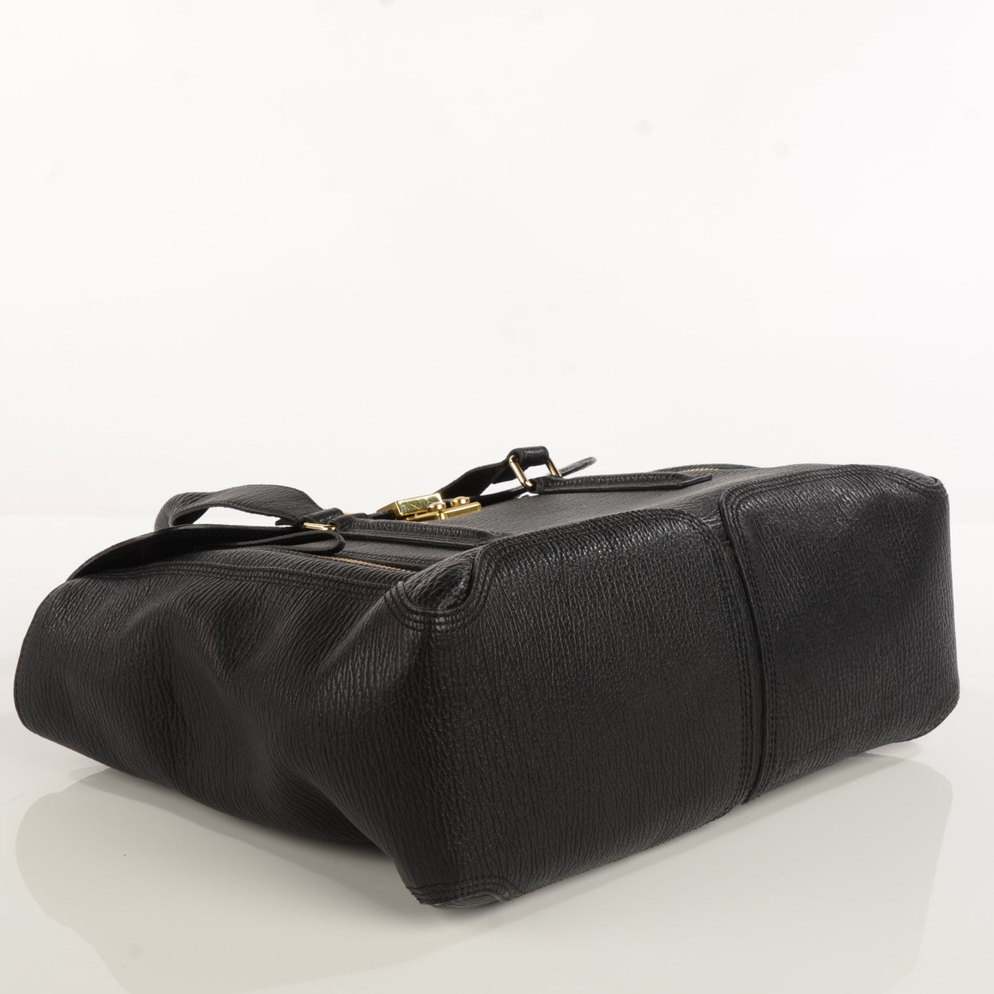 3.1 Textured Calfskin Large Pashli Satchel Black
