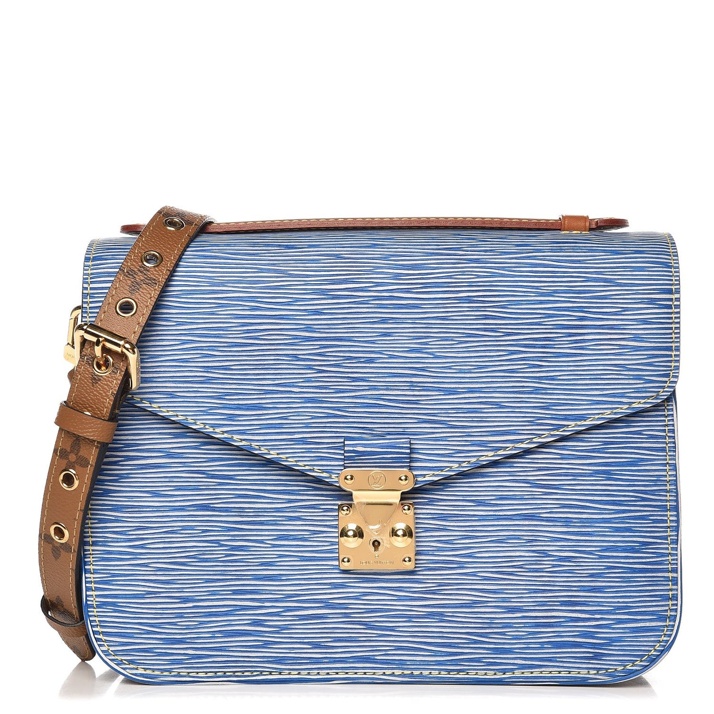 Epi Reverse Monogram Pochette Metis Denim Light