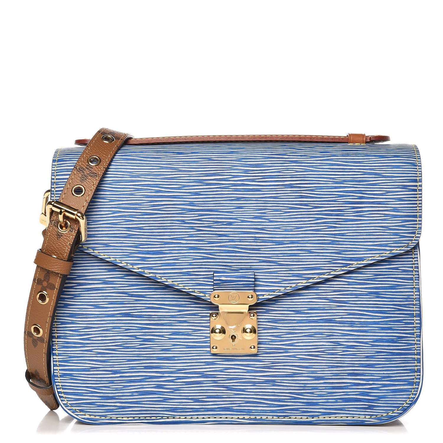 Louis Vuitton Epi Reverse Monogram Pochette Metis Denim Light 1 of 7