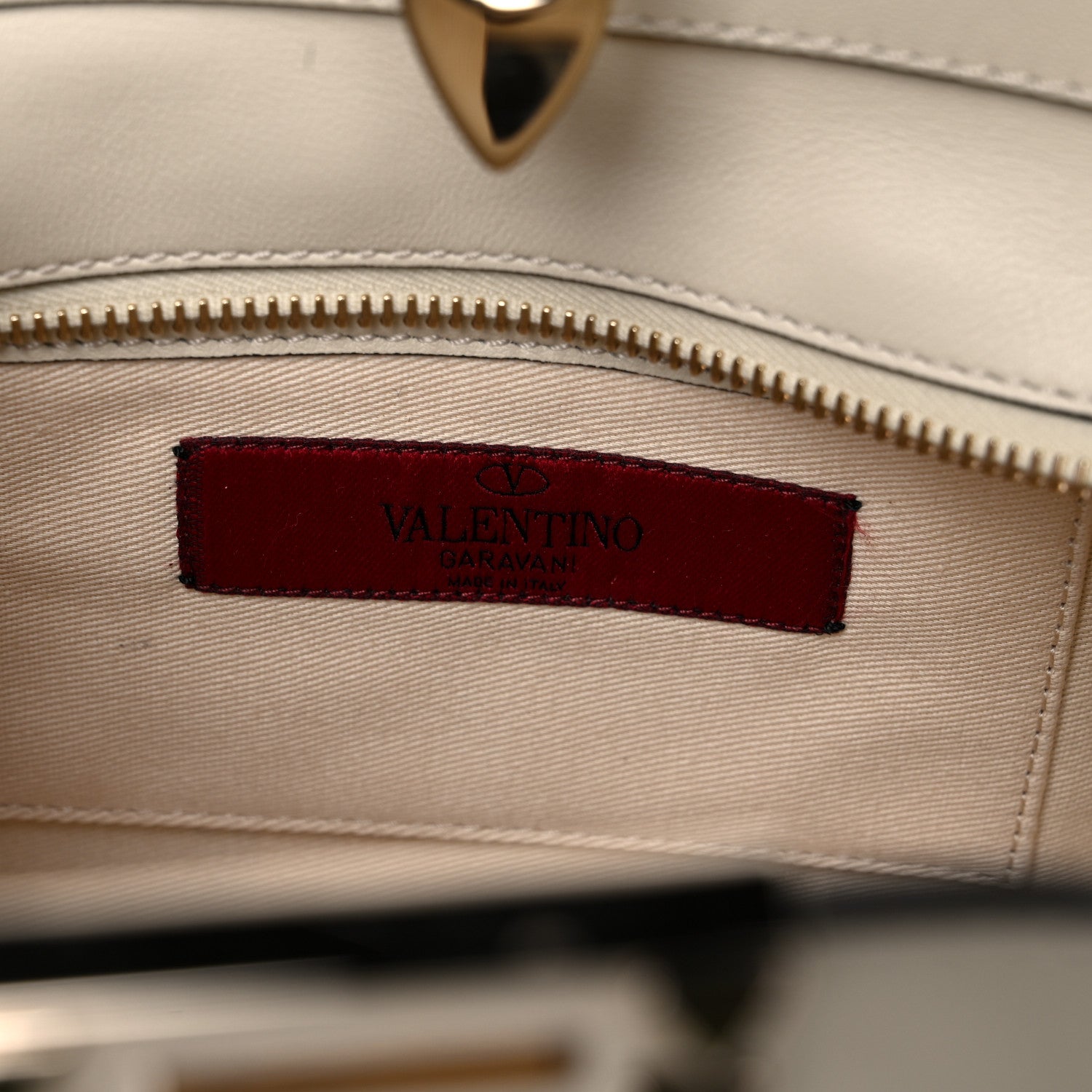 Valentino Garavani Vitello Mini Rockstud Double Handle Tote Ivory 6 of 12