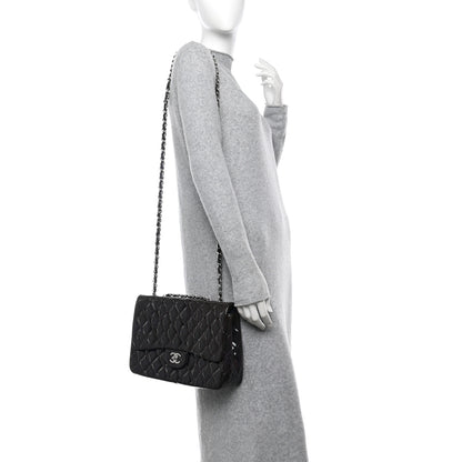 Chanel Patent Quilted Jumbo Single Flap Plum 2 of 15
