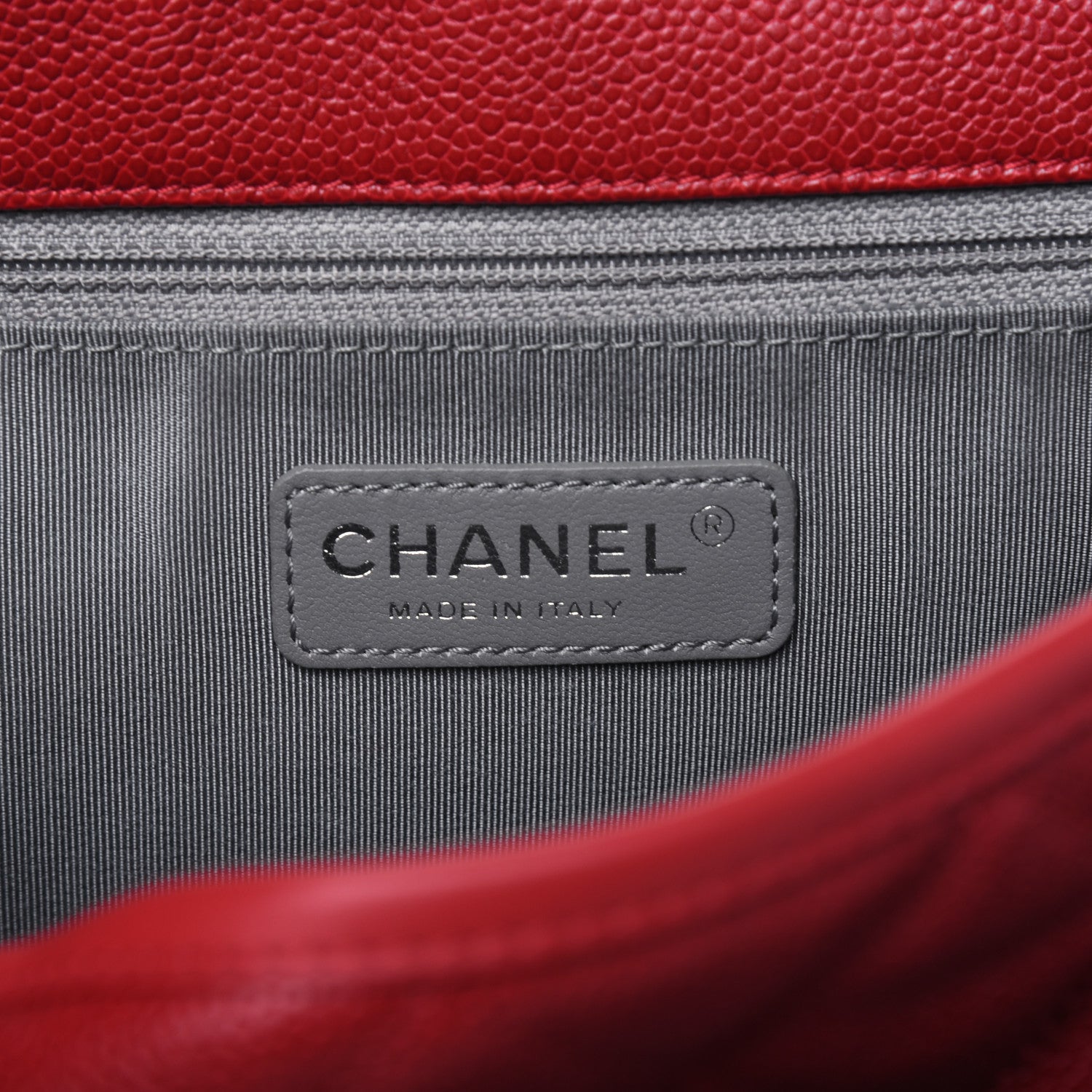 Chanel Caviar Quilted Large French Riviera Flap Red 6 of 16