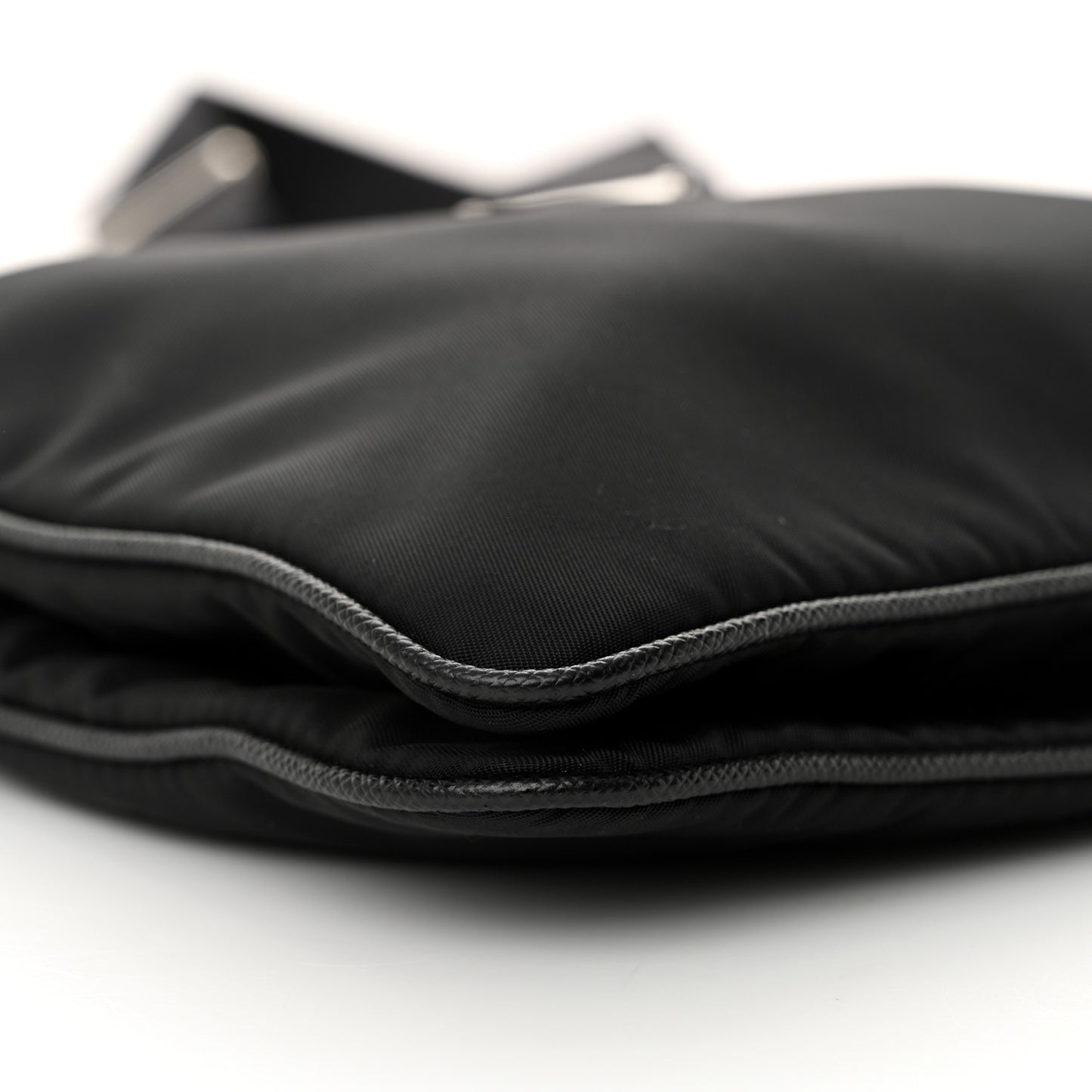 Re-Nylon Saffiano Re-Edition 2000 Double Zip Crossbody Bag Black