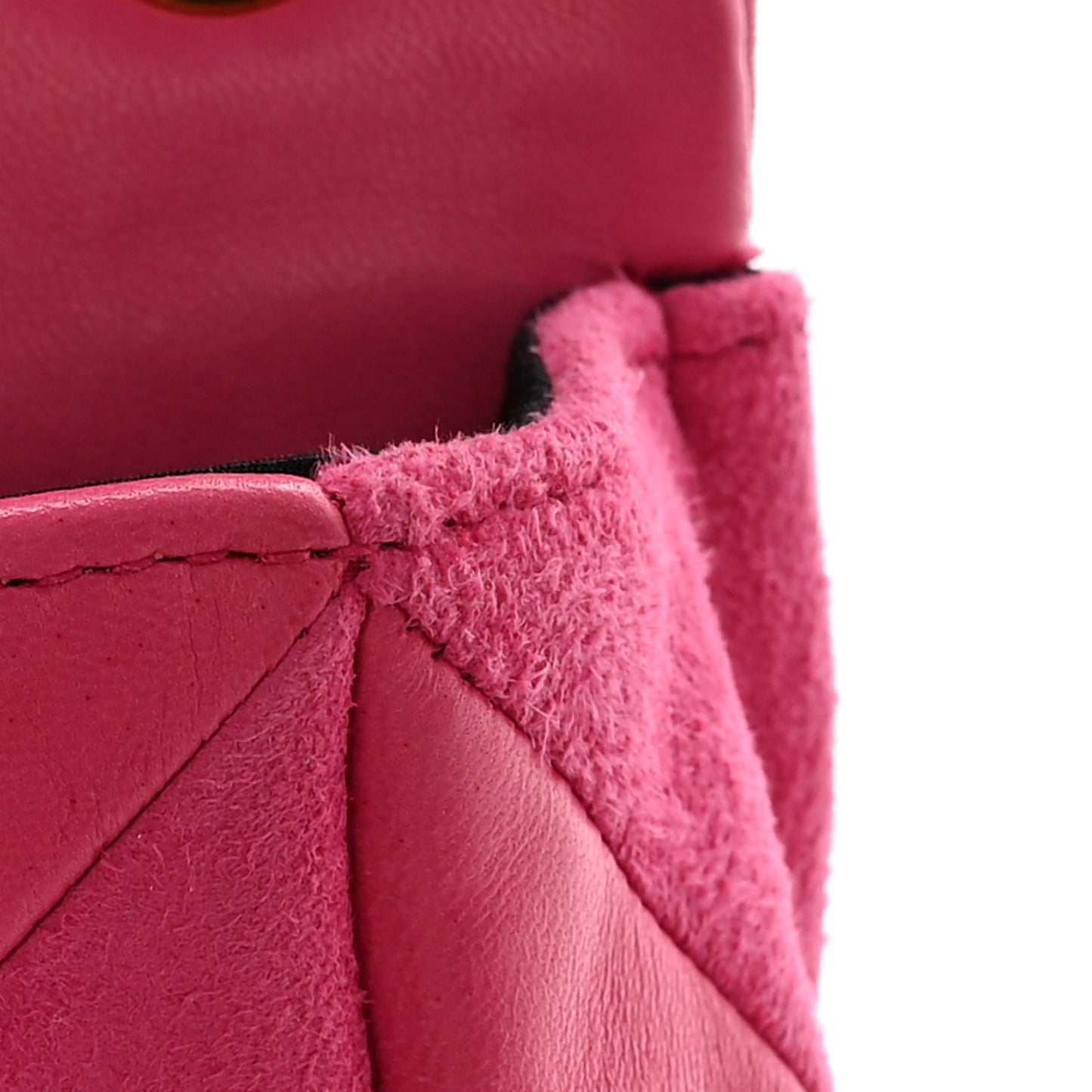 Lambskin Suede Patchwork Monogram Medium Jamie Fuchsia
