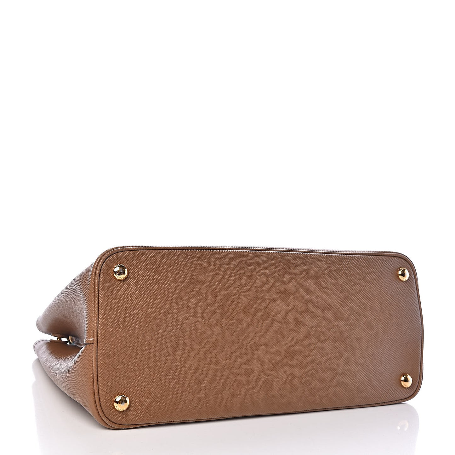 Saffiano Cuir Medium Double Bag Cannella Turchese
