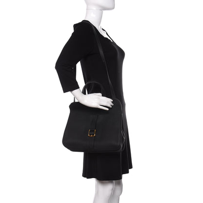 Hermes Taurillon Clemence Halzan 31 GM Black 2 of 15