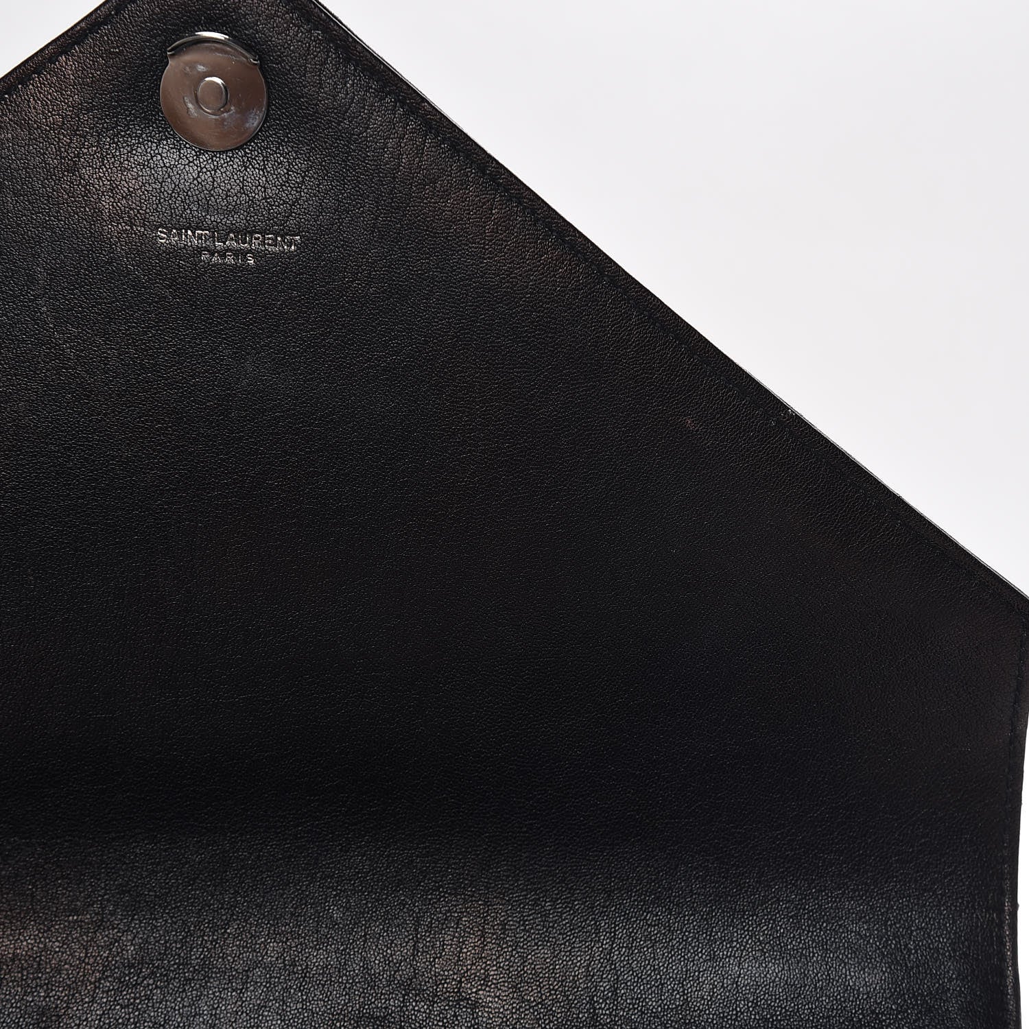 Saint Laurent Sheepskin Matelasse Chevron Monogram Large College Satchel Black 18 of 21