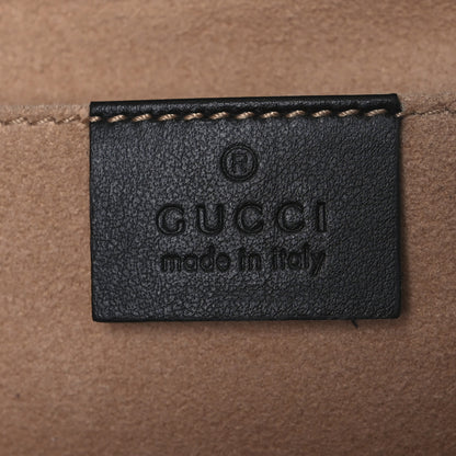 Gucci Calfskin GG Supreme Monogram Small Padlock Shoulder Bag Black Gold 6 of 14