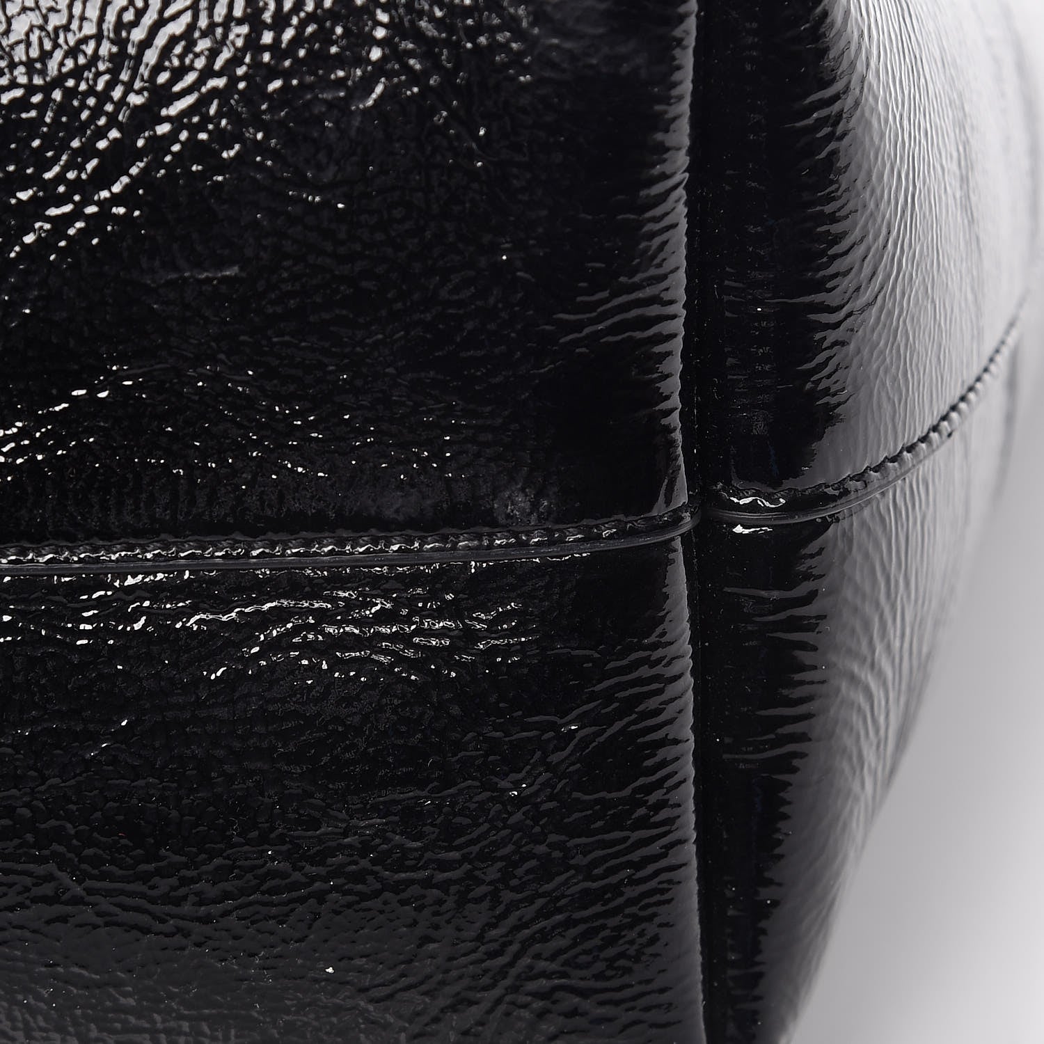 Saint Laurent Patent Calfskin Large Shopping Tote Black 11 of 12