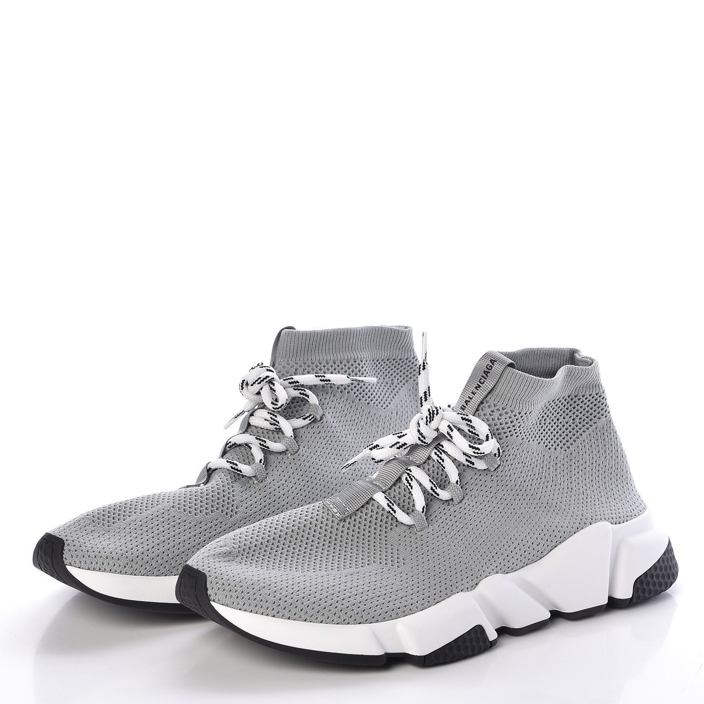 Knit Womens Speed Lace Up Sneakers 41 Gris