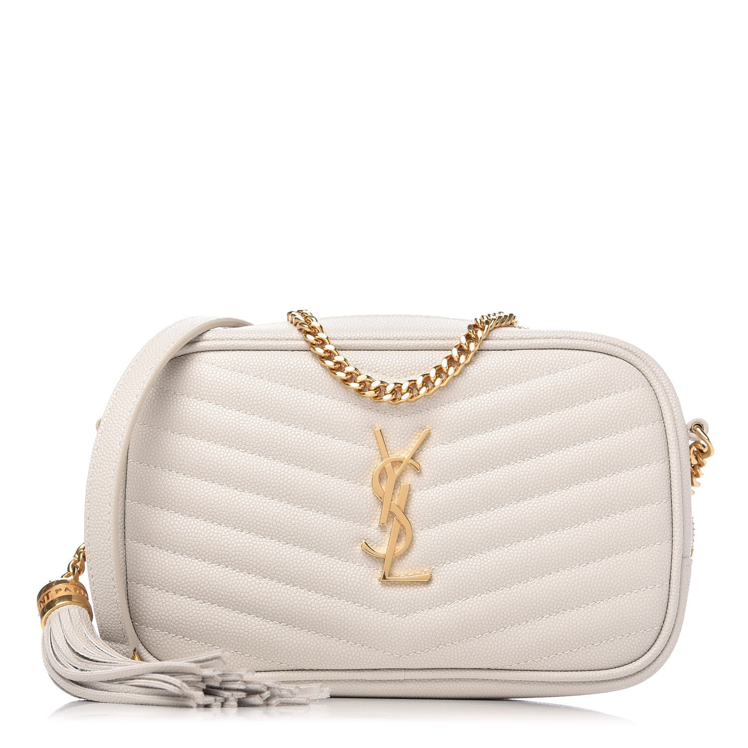 Saint Laurent Grain De Poudre Matelasse Monogram Mini Lou Camera Bag Crema Soft 1 of 11