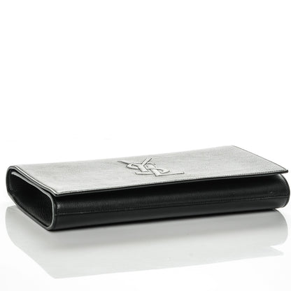 Saint Laurent Calfskin Monogram Large Belle De Jour Clutch Black 4 of 7