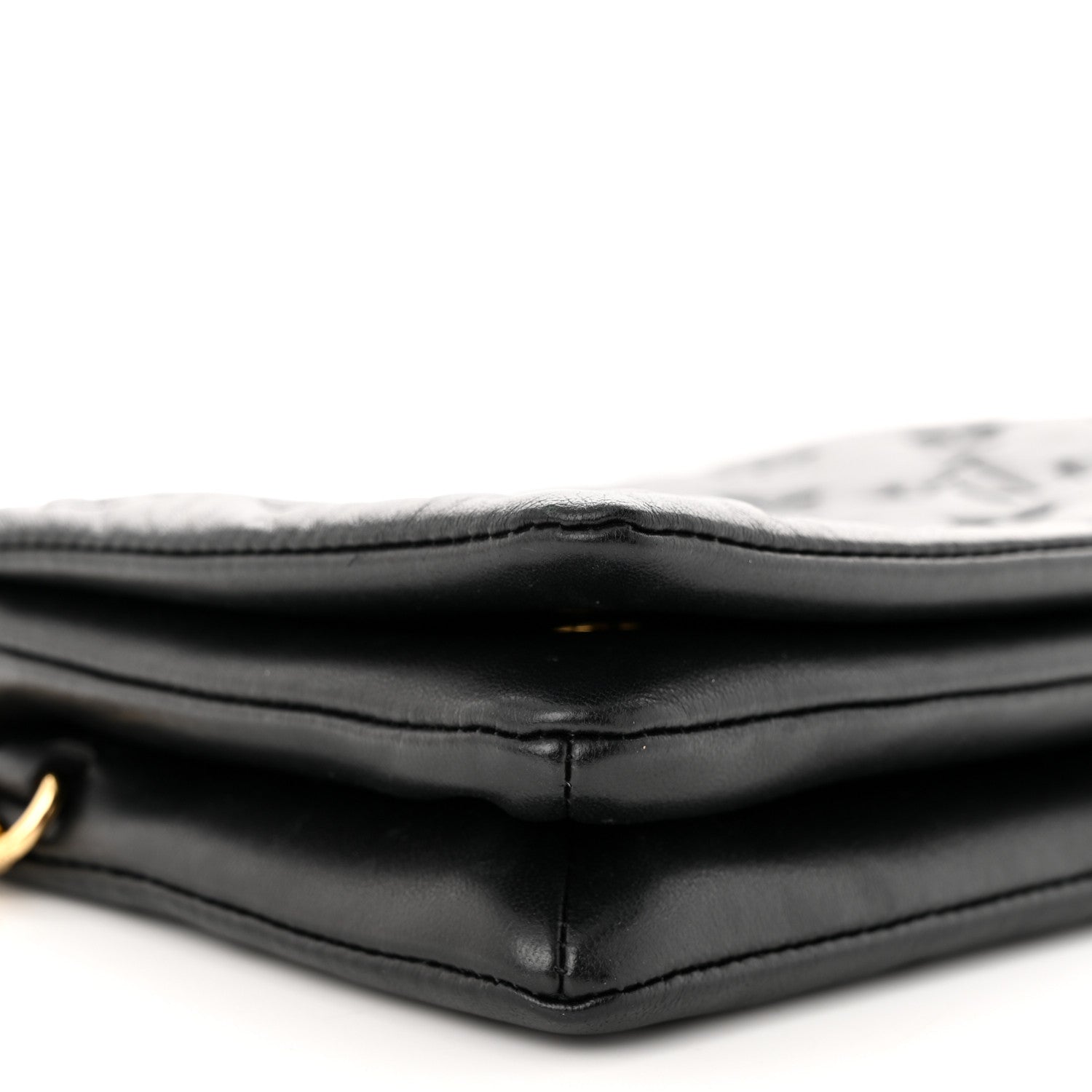 Louis Vuitton Lambskin Embossed Monogram Pochette Coussin Black 9 of 12