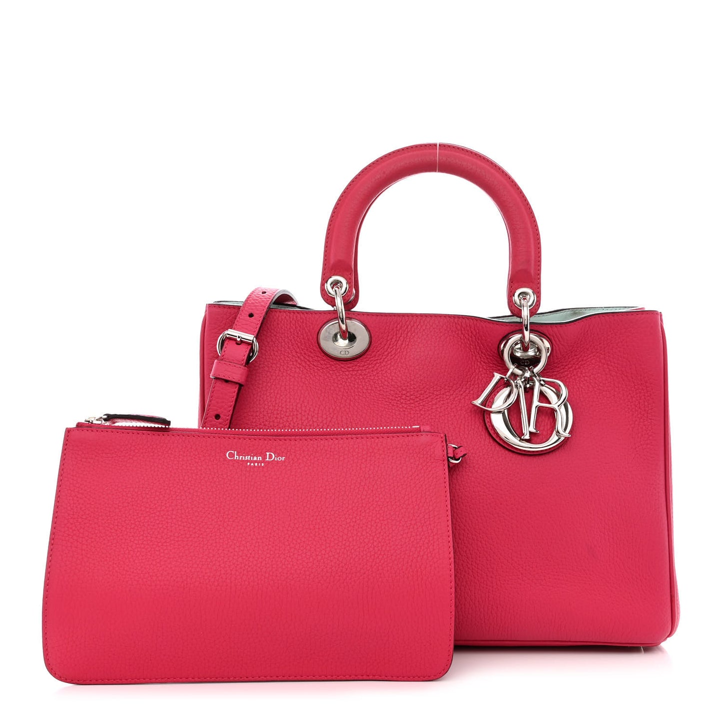 Bullcalf Medium Diorissimo Tote Fuchsia