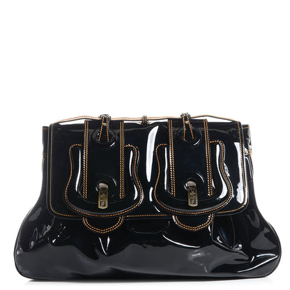Fendi Patent Large B Bag Black 1 of 9