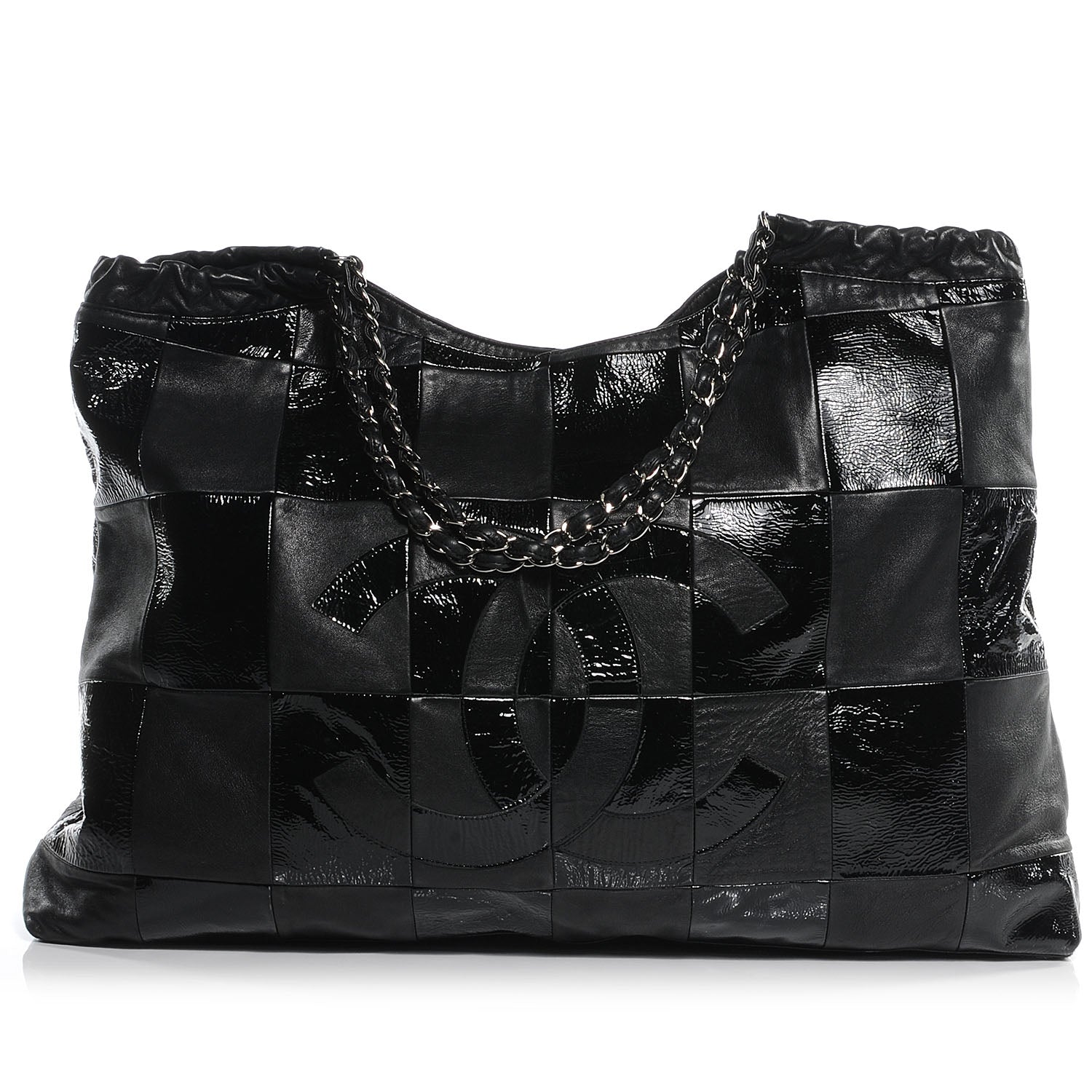 Chanel Patent Patchwork Brooklyn Large Tote Black 1 of 7