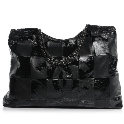 Chanel Patent Patchwork Brooklyn Large Tote Black 1 of 7
