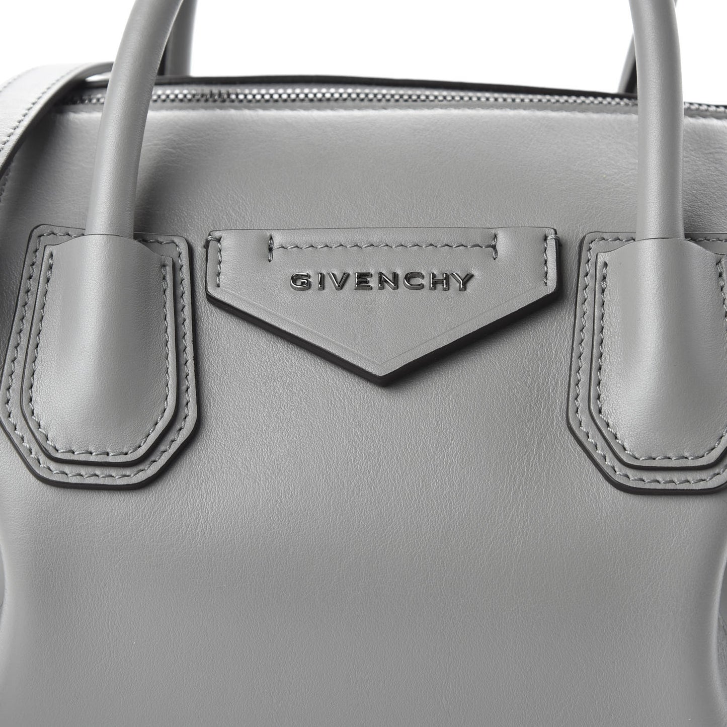 Soft Calfskin Small Antigona Pearl Grey