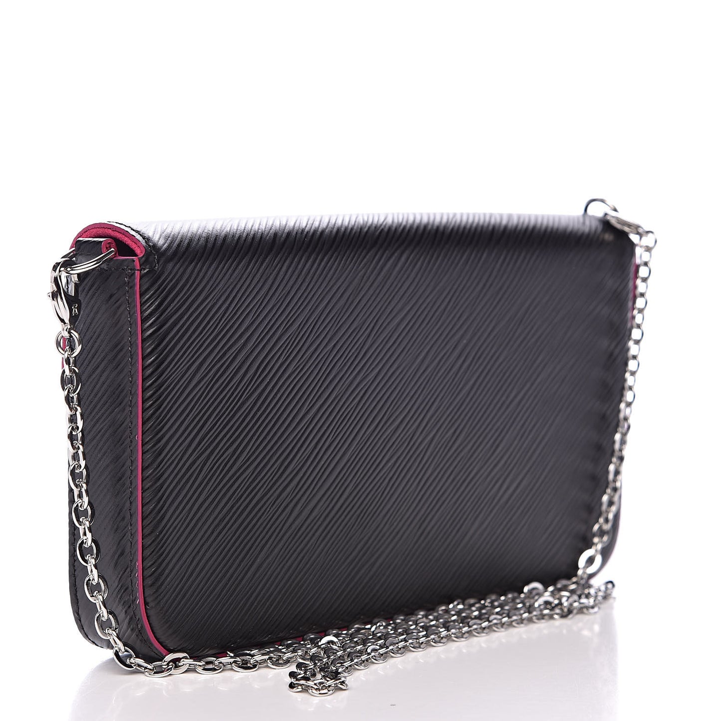 Epi Pochette Felicie Black Hot Pink