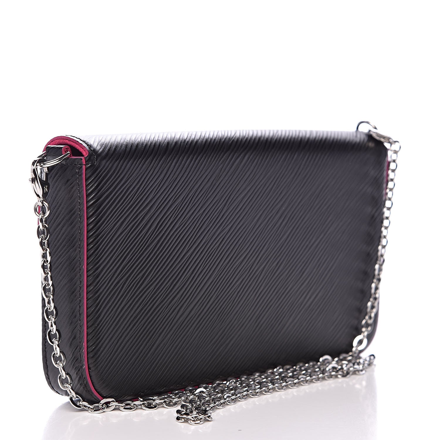 Louis Vuitton Epi Pochette Felicie Black Hot Pink 3 of 9