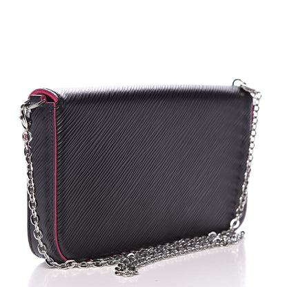 Louis Vuitton Epi Pochette Felicie Black Hot Pink 3 of 9