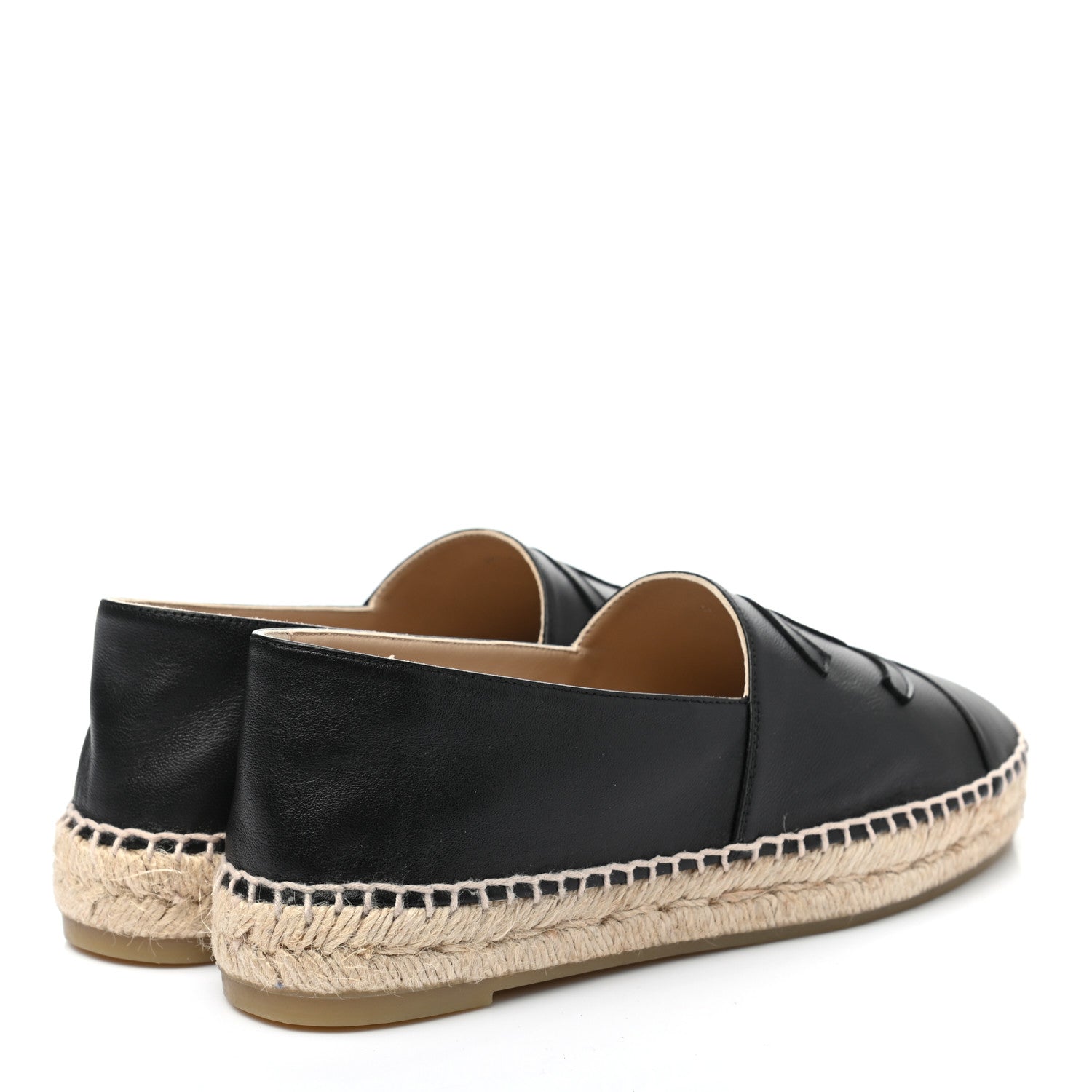Chanel Lambskin CC Espadrilles 38 Black 4 of 9