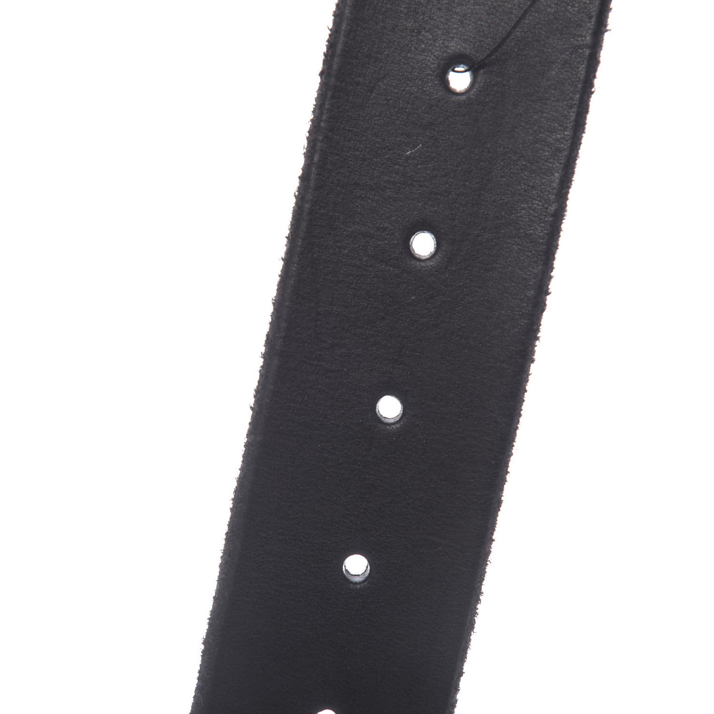 Calfskin Brass Feline Buckle Belt 75 30 Black