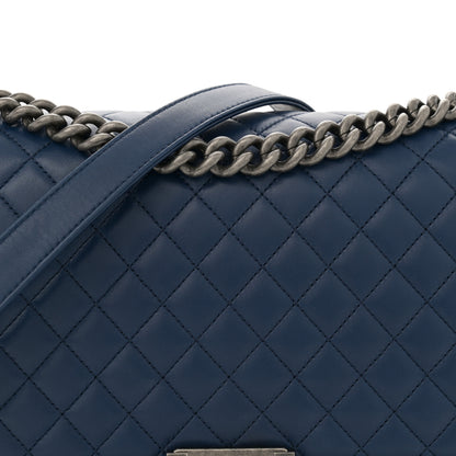 Chanel Lambskin Quilted New Medium Boy Flap Navy 8 of 11
