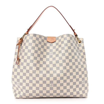 Louis Vuitton Damier Azur Graceful MM Rose Ballerine 1 of 10