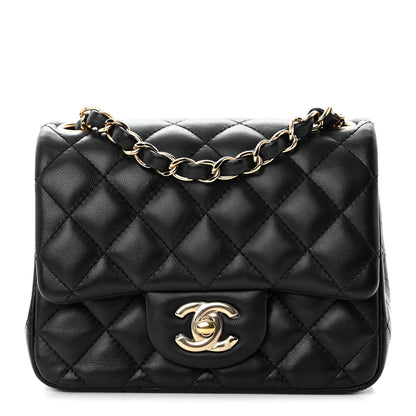 Chanel Lambskin Quilted Mini Square Flap Black 1 of 13