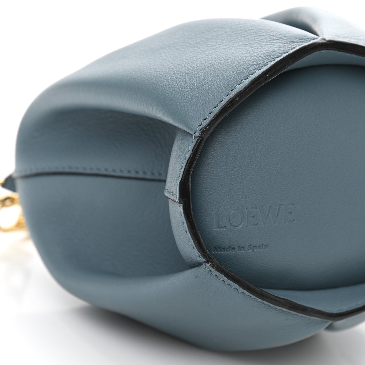 Calfskin Mini Elephant Crossbody Bag Stone Blue
