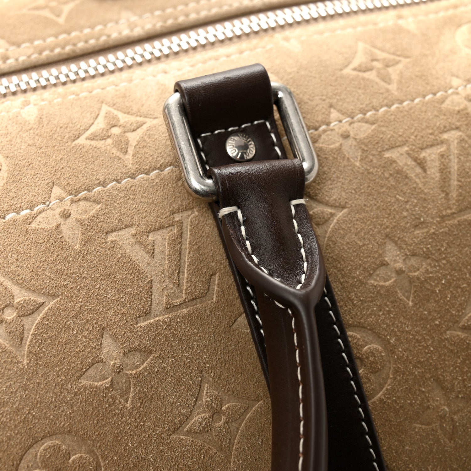 Louis Vuitton X NIGO Suede Monogram Keepall Bandouliere 50 Tan 12 of 12