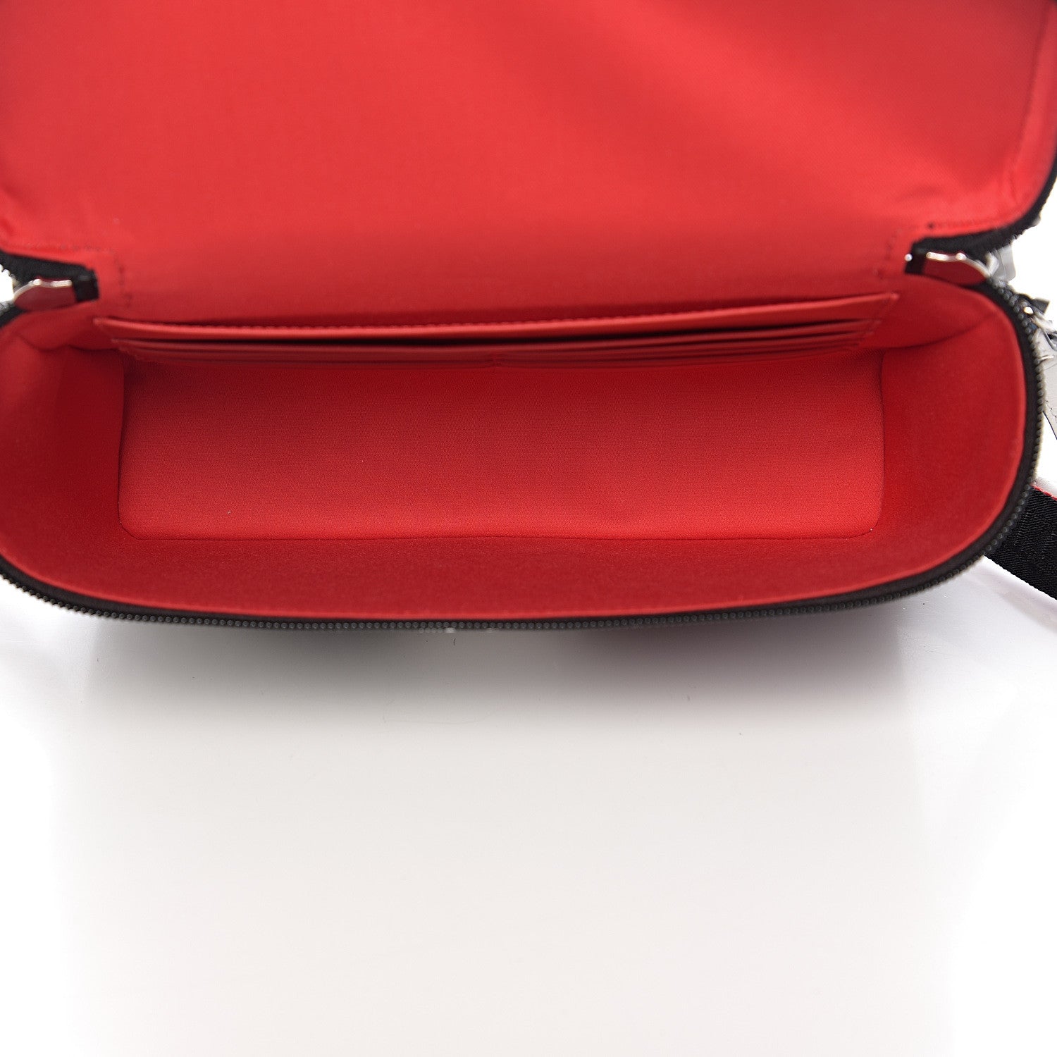 Christian Louboutin Calfskin CL Monogrammed Kypipouch Top Handle Messenger Bag Snow Black Multicolor 4 of 10