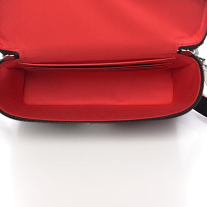 Christian Louboutin Calfskin CL Monogrammed Kypipouch Top Handle Messenger Bag Snow Black Multicolor 4 of 10