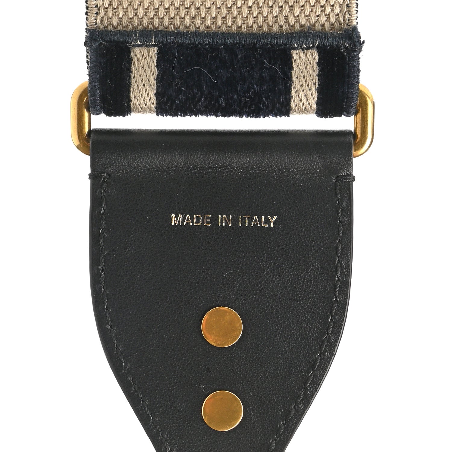 Christian Dior Canvas Embroidered Shoulder Strap Blue 5 of 8