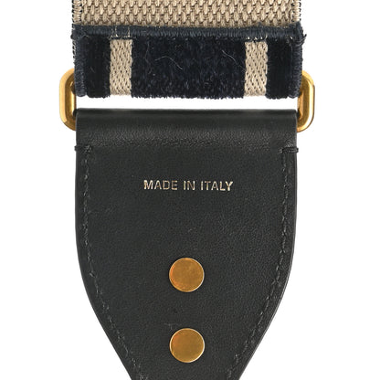 Christian Dior Canvas Embroidered Shoulder Strap Blue 5 of 8