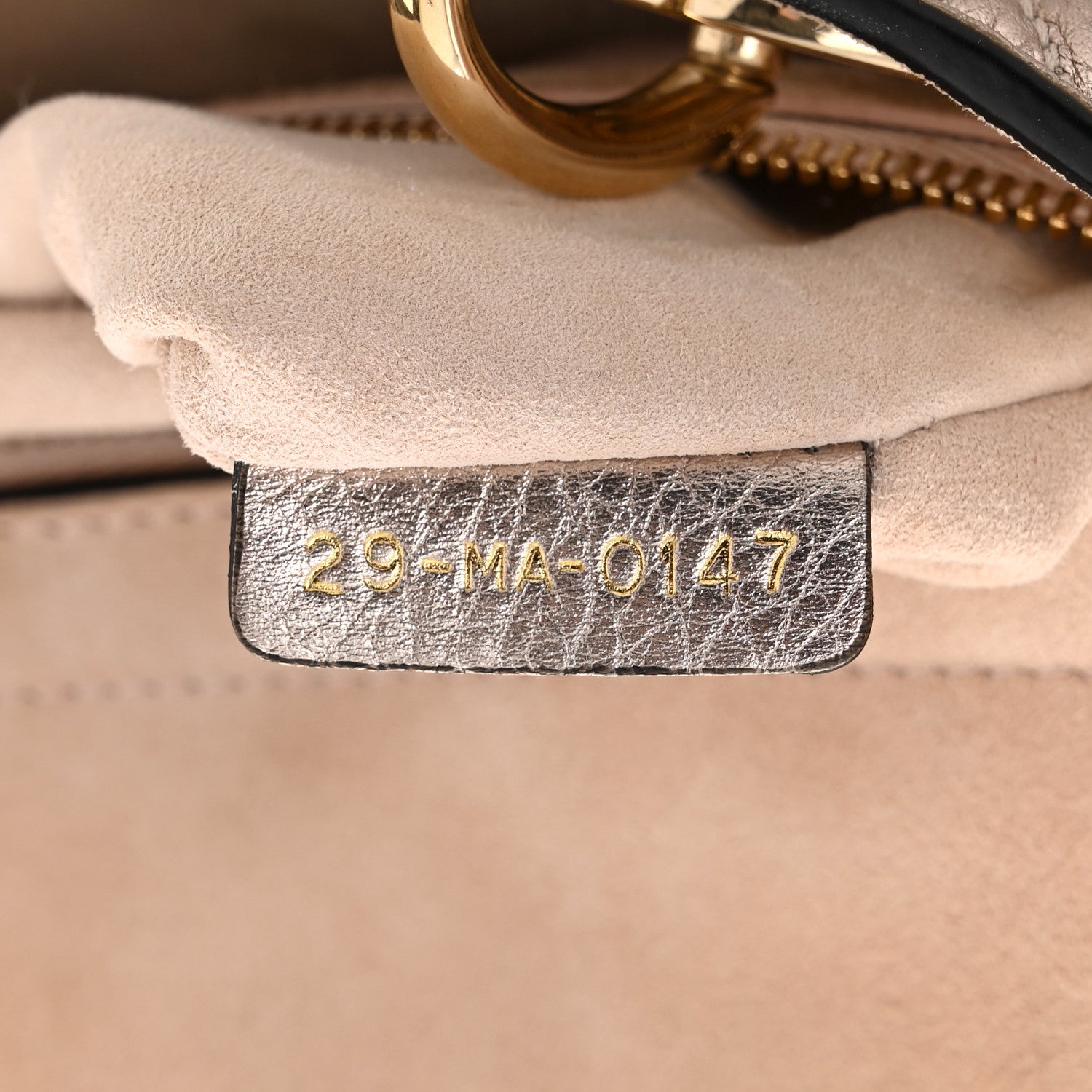 Christian Dior Metallic Grained Calfskin Cannage Small Supple Lady Dior Pale Gold 7 of 15
