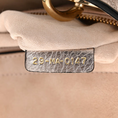 Christian Dior Metallic Grained Calfskin Cannage Small Supple Lady Dior Pale Gold 7 of 15