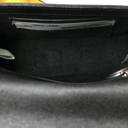 Off-White Saffiano Striped Diag Bag Black White 5 of 10