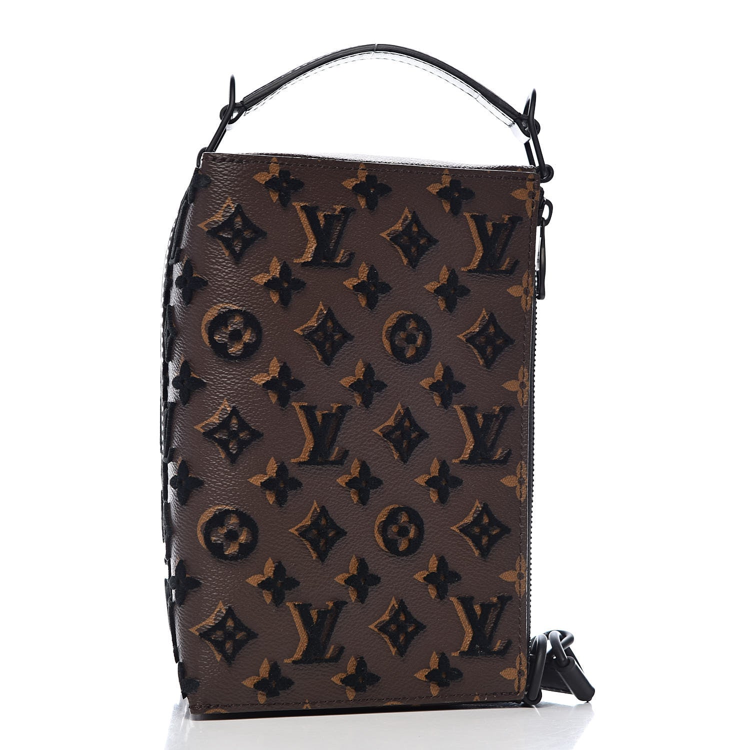 Louis Vuitton Monogram Tuffetage Triangle Messenger Black 3 of 12