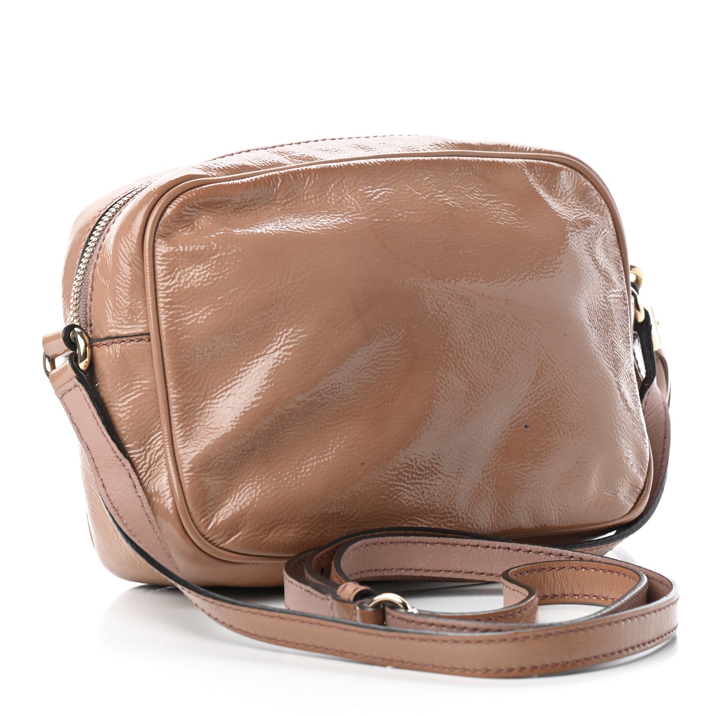 Vernice Naplack Small Soho Disco Bag Dark Cipria