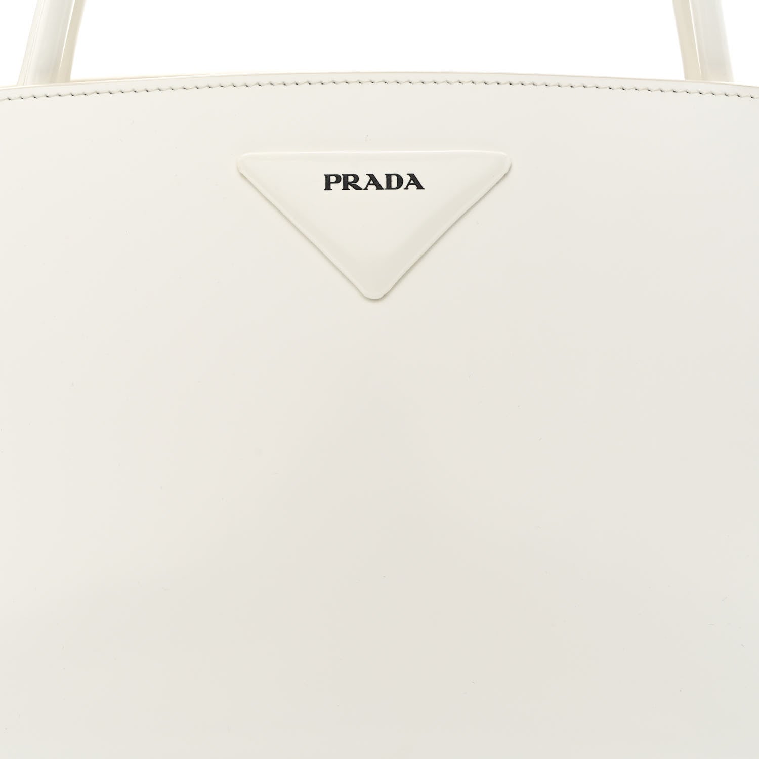 Prada Spazzolato Architectural Line Horizontal Bag White 8 of 10